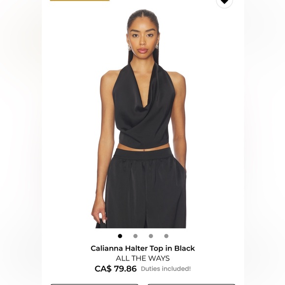 REVOLVE Tops - NWT- REVOLVE Elegant Black Camisole